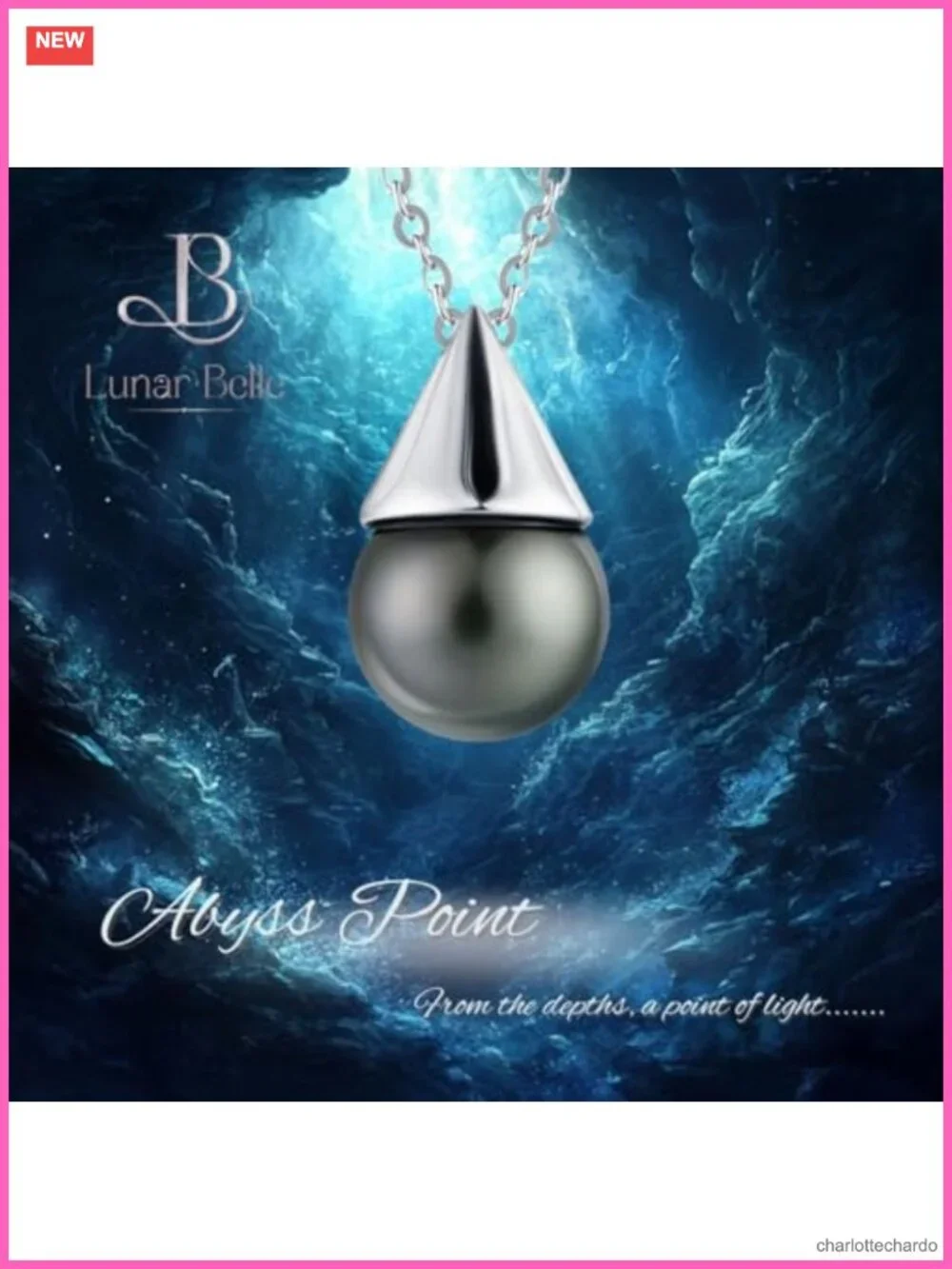 Tahitian Black Pearl Pendant Necklace 925 Sterling Silver 18 inch Lobster Clasp